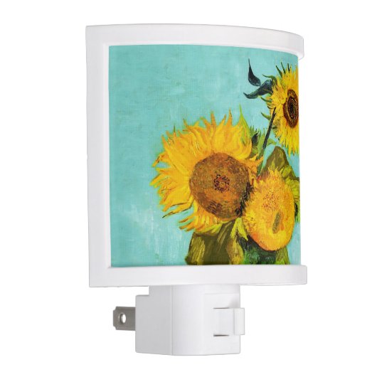 Vincent Van Gogh Three Sunflowers In A Vase Night Light (Right)