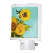 Vincent Van Gogh Three Sunflowers In A Vase Night Light (Left)