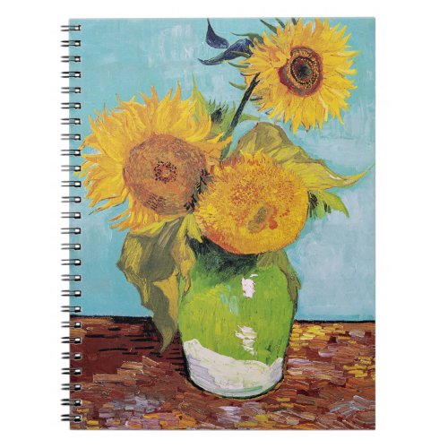 Vincent Van Gogh _ Three Sunflowers in a Vase Notebook