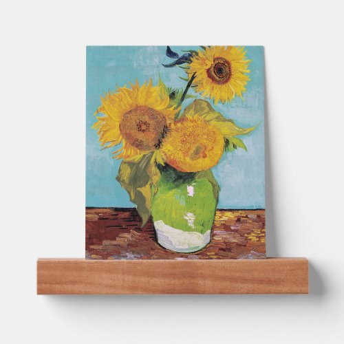 Vincent Van Gogh _ Three Sunflowers in a Vase Picture Ledge