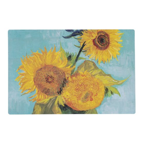 Vincent Van Gogh _ Three Sunflowers in a Vase Placemat