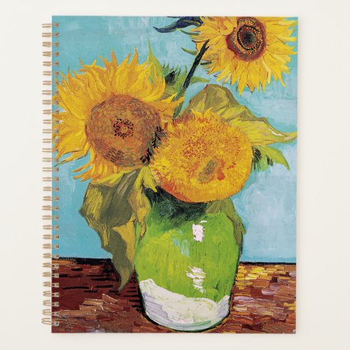 Vincent Van Gogh _ Three Sunflowers in a Vase Planner