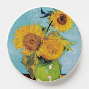 Vincent Van Gogh - Three Sunflowers in a Vase PopSocket