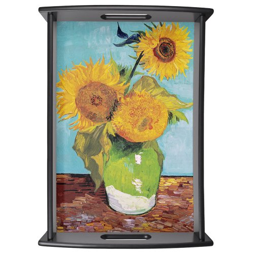 Vincent Van Gogh _ Three Sunflowers in a Vase Serving Tray