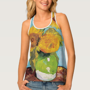 Vincent Van Gogh - Three Sunflowers in a Vase Tank Top