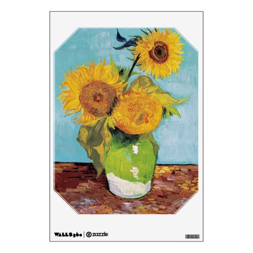 Vincent Van Gogh _ Three Sunflowers in a Vase Wall Decal