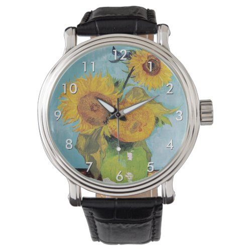 Vincent Van Gogh _ Three Sunflowers in a Vase Watch