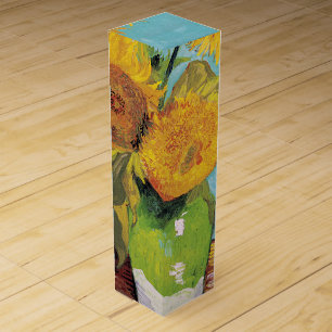 Vincent Van Gogh - Three Sunflowers in a Vase Wine Box