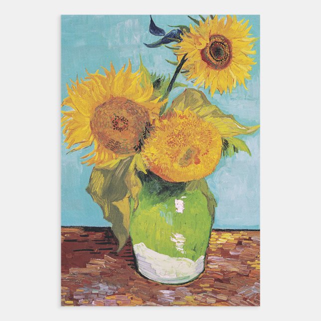 Vincent Van Gogh - Three Sunflowers in a Vase Wrapping Paper Sheets (Creator Uploaded)