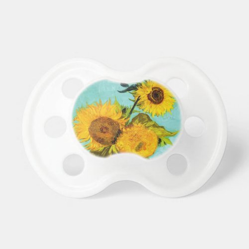 Vincent Van Gogh Three Sunflowers Pacifier