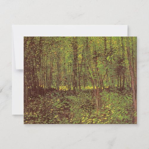 Trees and Undergrowth by Vincent van Gogh Personalized Announcement