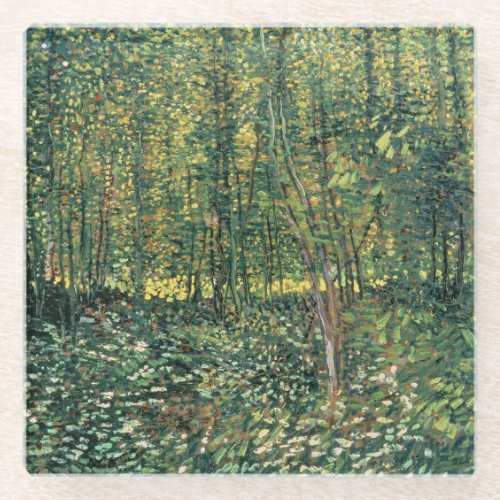Vincent van Gogh  Trees and Undergrowth 1887 Glass Coaster