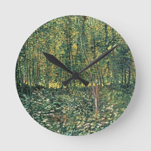 Vincent van Gogh  Trees and Undergrowth 1887 Round Clock
