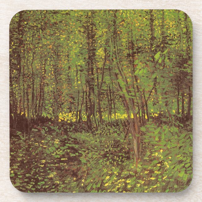 Vincent van Gogh - Trees and Undergrowth Drink Coaster (Front)