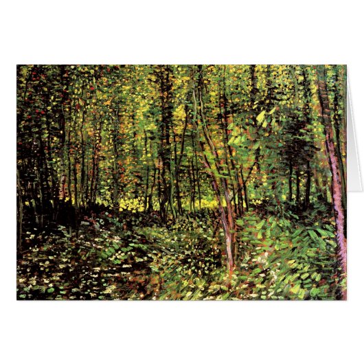 Vincent Van Gogh - Trees And Undergrowth Fine Art Cards (Front Horizontal)