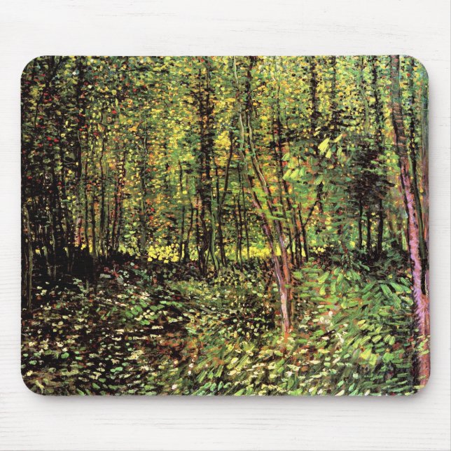 Vincent Van Gogh - Trees And Undergrowth Fine Art Mouse Pad (Front)