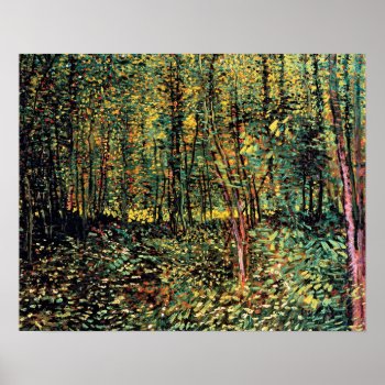 Vincent Van Gogh - Trees And Undergrowth Fine Art Poster by ArtLoversCafe at Zazzle