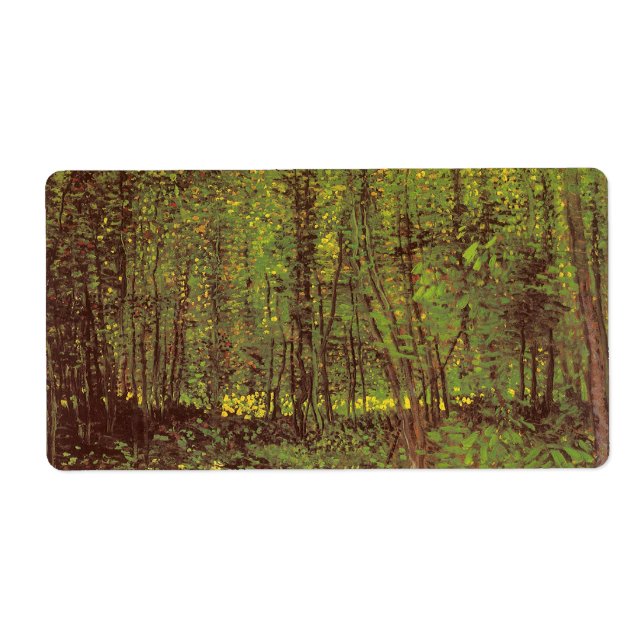 Vincent van Gogh - Trees and Undergrowth Label (Front)