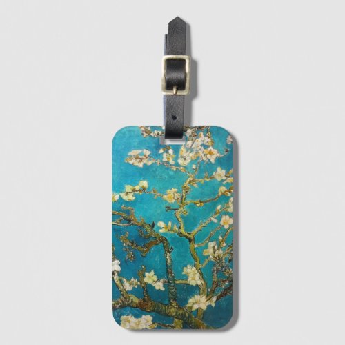 Vincent Van Gogh Turquoise Almond Blossom Luggage Tag