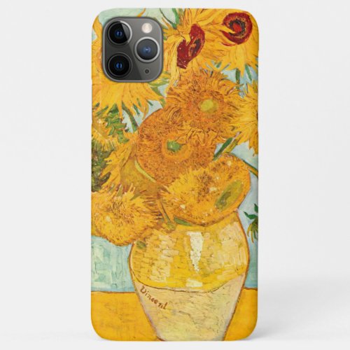 Vincent Van Gogh Twelve Sunflowers In a Vase Art iPhone 11 Pro Max Case