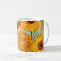 Vincent Van Gogh Twelve Sunflowers In a Vase Art