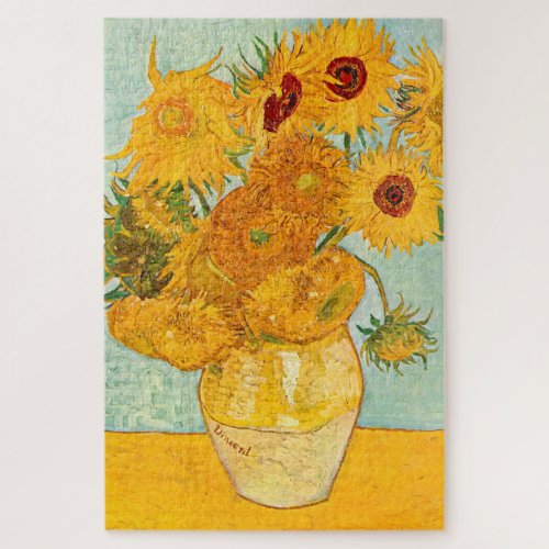 Vincent Van Gogh Twelve Sunflowers In a Vase Art Jigsaw Puzzle
