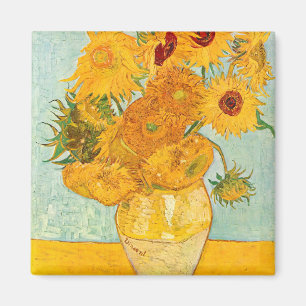 Vincent Van Gogh Twelve Sunflowers In a Vase Art Magnet
