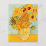 Vincent Van Gogh Twelve Sunflowers In a Vase Art Postcard<br><div class="desc">Vincent Van Gogh Twelve Sunflowers In a Vase Art Postcard</div>
