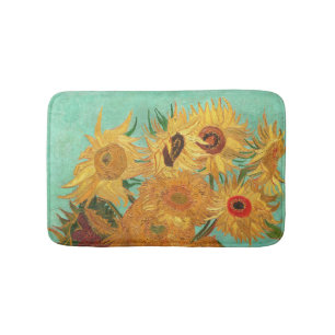 Vincent Van Gogh Twelve Sunflowers In A Vase Bathroom Mat
