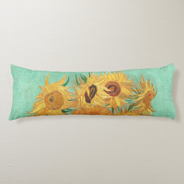 Vincent Van Gogh Twelve Sunflowers In A Vase Body Pillow (Front)