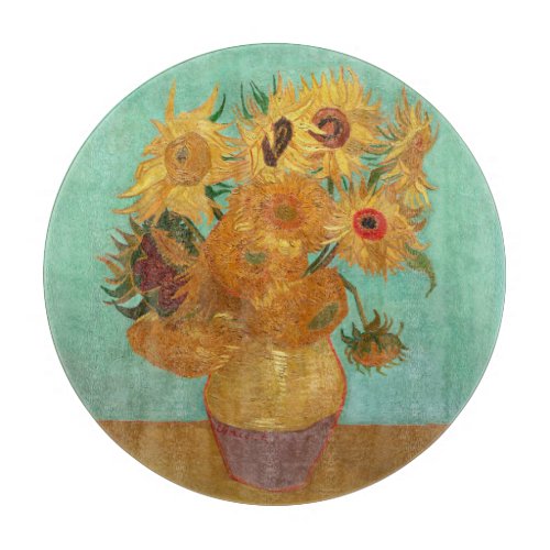 Vincent Van Gogh Twelve Sunflowers In A Vase Cutting Board