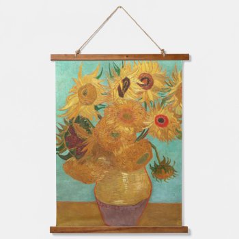 Vincent Van Gogh Twelve Sunflowers In A Vase Hanging Tapestry by artfoxx at Zazzle