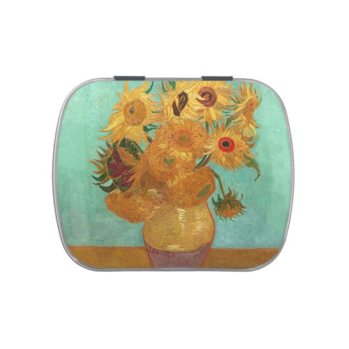 Vincent Van Gogh Twelve Sunflowers In A Vase Jelly Belly Tin