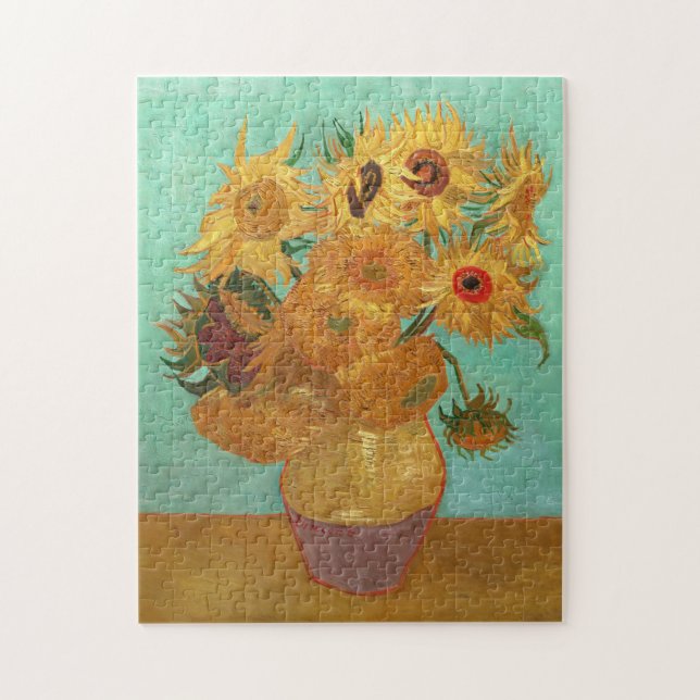 Vincent Van Gogh Twelve Sunflowers In A Vase Jigsaw Puzzle (Vertical)