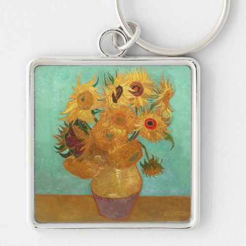 Vincent Van Gogh Twelve Sunflowers In A Vase Keychain