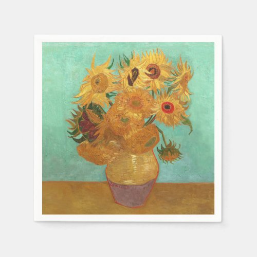 Vincent Van Gogh Twelve Sunflowers In A Vase Napkins