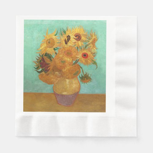 Vincent Van Gogh Twelve Sunflowers In A Vase Paper Napkins