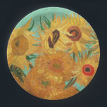 Vincent Van Gogh Twelve Sunflowers In A Vase Paper Plates<br><div class="desc">Vincent Van Gogh Twelve Sunflowers In A Vase Floral Fine Art Painting Sunflowers (original title, in French: Tournesols) are the subject of two series of still life paintings by the Dutch Post-Impressionist painter Vincent van Gogh. The earlier series painted in Paris in 1887 depicts the flowers lying on the ground,...</div>