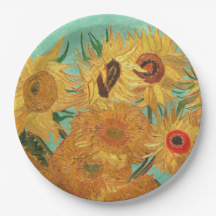 Vincent Van Gogh Twelve Sunflowers In A Vase Paper Plates