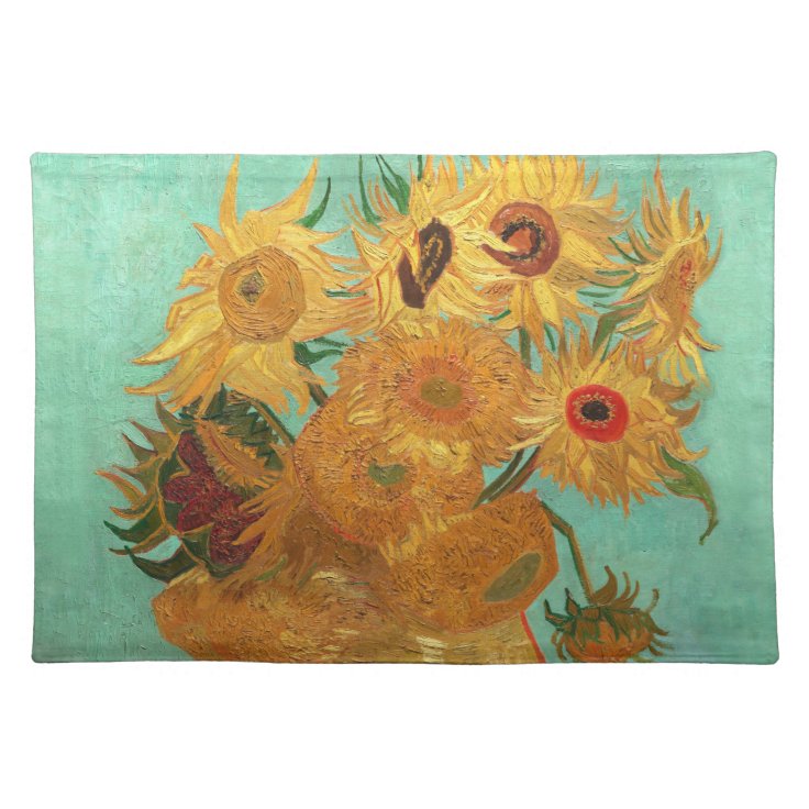 Vincent Van Gogh Twelve Sunflowers In A Vase Placemat Zazzle