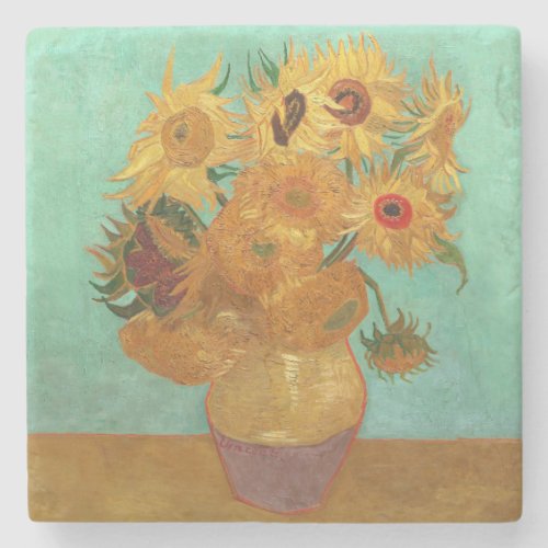Vincent Van Gogh Twelve Sunflowers In A Vase Stone Coaster