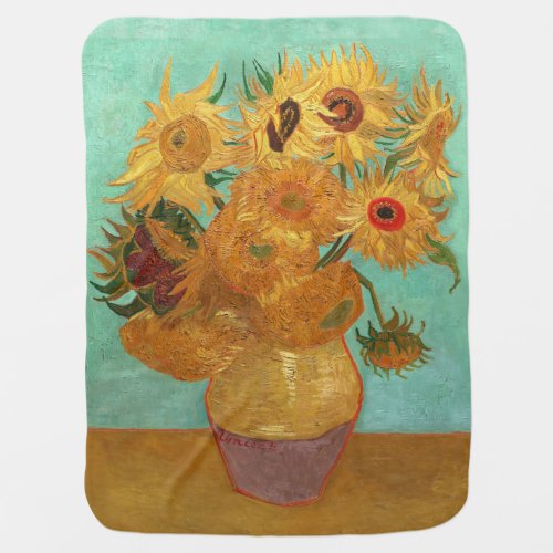 Vincent Van Gogh Twelve Sunflowers In A Vase Stroller Blanket