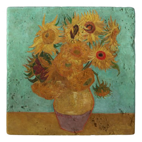 Vincent Van Gogh Twelve Sunflowers In A Vase Trivet