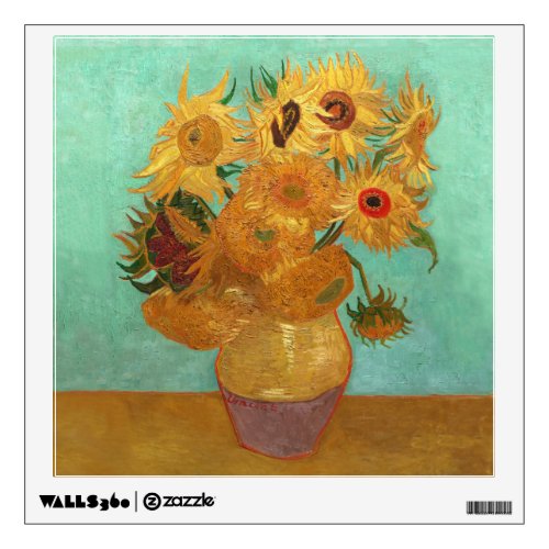 Vincent Van Gogh Twelve Sunflowers In A Vase Wall Decal