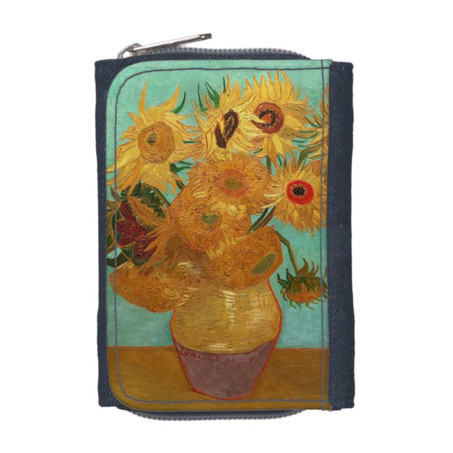 Vincent Van Gogh Twelve Sunflowers In A Vase Wallet (Front Vertical)