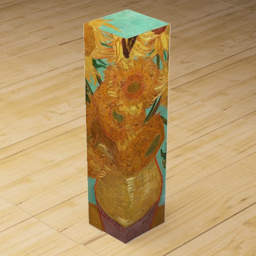 Vincent Van Gogh Twelve Sunflowers In A Vase Wine Box
