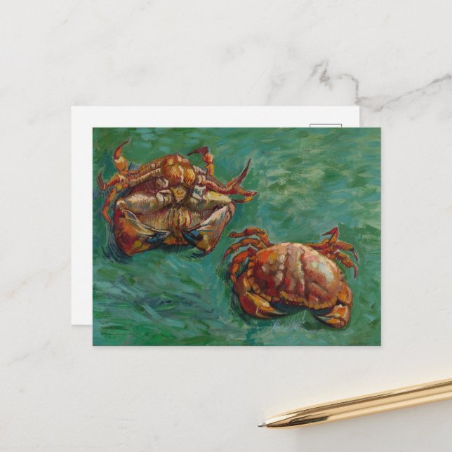 Vincent Van Gogh, Two Crabs Postcard (Front/Back In Situ)