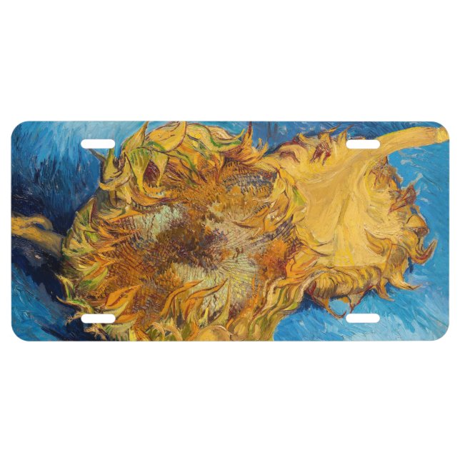 Vincent van Gogh - Two Cut Sunflower License Plate (Front)