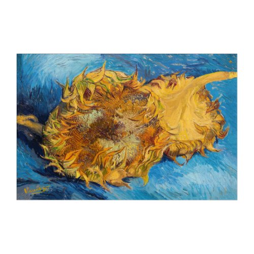 Vincent van Gogh _ Two Cut Sunflowers Acrylic Print