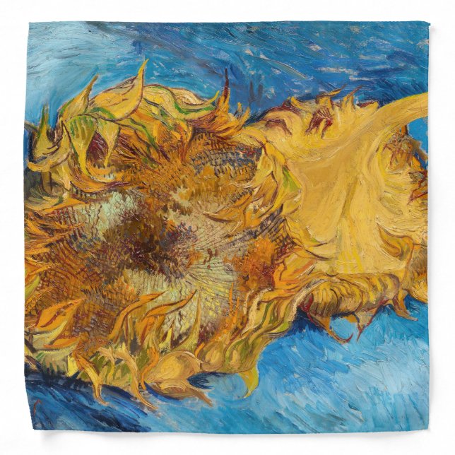 Vincent van Gogh - Two Cut Sunflowers Bandana (Front)